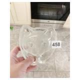 FROSTED CAT DISH 5 INCH X 5 INCH