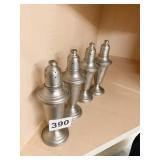 PEWTER SALT AND PEPPER SHAKERS