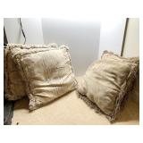 ACCENT PILLOWS 19 INCH BY 19 INCH AND PAIR 17 BY
