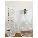 BEYER CO. WESTERN GERMANY CRYSTAL DECANTERS