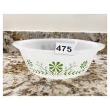 TWO QUARTS GLASS BAKE BOWL IN GOOD CONDITION