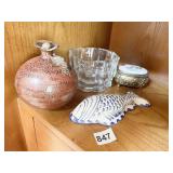 WESTLAND MUSIC BOX PLAY MY WAY, SIGNED POTTERY