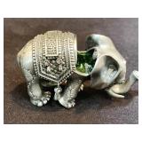 PEWTER ELEPHANTW/ RHINESTONES MAGNETIC CLOSURE