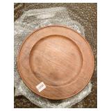 TEAK SET OF 5 PLATES