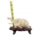 CARVED ELEPHANT 3" H X 5" W