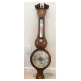 P. F. BOLLENBACH BANJO BAROMETER W/ INLAY DESIGN,