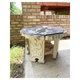OUTDOOR WOOD TABLE PEELED PAINT FINISH