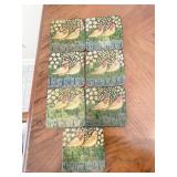 SET OF COASTERS 7 FELT BACK