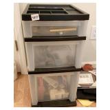 3 BIN ORGANIZER, OFFICE SUPPLIES, ETC..,