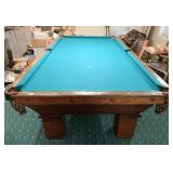 SAUNIER WILHELM BOWLING BILLIARD TABLE LEATHER