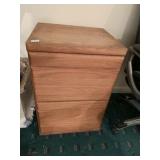 OAK FILE CABINET 27"H