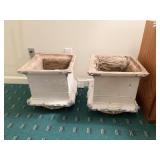 CEMENT SQUARE PLANTERS 16" X 16"