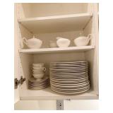 SET OF DISHES WIT6H TEACUPS & SAUCERS, GRAVY