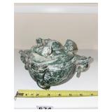JADE INCENSE BURNER 5" H X 7.5" W CARVED WITH