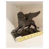 BRONZE ST MARKS LION OF VENICE STANDING ON OPEN