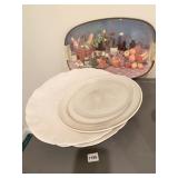CAKE DISHES, SERVING PLATTERS
