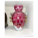 12" H GLAZED CERAMIC VASE 1950