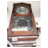 CENTURION 15 DAY WALL CLOCK WOOD CASE 20.5 INCHES