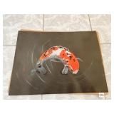 COY FISH 24" X 17" SIGNED B. WRIGTEZ