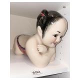 CHINESE VINTAGE PORCELAIN OPIUM PILLOW BABY