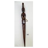 AFRICAN CARVED FIGURE 22" L