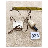 HAND CARVED BY DAVID T NEWELL WALRUS TUSK WITH