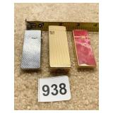 THREE SUPER THIN LIGHTERS INCLUDING DANTE