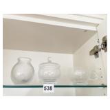 5" H SIGNED ORREFORS VASE W/ ETCHED FRONT &