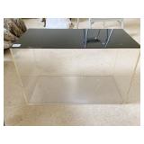 RECTANGLE DISPLAY PLASTIC BOX W/ BLACK BASE OR