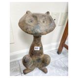 METAL ABSTRACT DOOR STOP CAT W/ TEMPTING EYES 17"