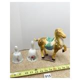 TANG HORSE 8.5" H STAMPED CHINA EAR HAS CHIP