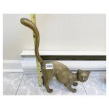 BRASS CAT W/ LONG TAIL 15" H