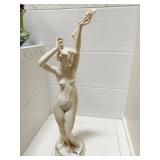 23" H PLASTER W/ STONE BASE