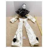 PORCELAIN FACE ARM AND LEG DOLL 30 INCHES HIGH