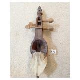 ANTIQUE NEPALI SARAGI HAND CARVED INSTRUMENT 19"