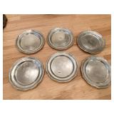 PEWTER PLATES BY WILTON USA 6 PC.