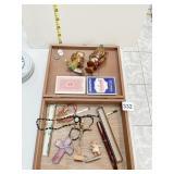 FOUNTAIN PEN, STAINED GLASS CROSS THAT SAYS