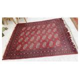 BOKHARA STYLE MACHINE MADE AREA RUG 88" X 66"