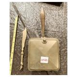 SMALL FOOT SQUARE LIDDED POT W/ HANDLE AND