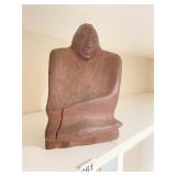 WOOD CARVED STATUE 9" H