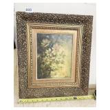 CALVO SIGNED OIL PAINTING IN GESSO FRAME 17" X