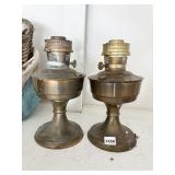 2 VINTAGE ALADIN OIL LAMPS
