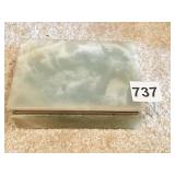 GREEN ONYX HINGED BOX 5.25 X 3.75 X 1.75" H