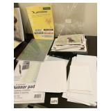 NOTE CARDS, TABLETS, PHONE BOOK, ETC.