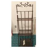 METAL FOLDING STAND W/ BIRD MOTIF 52" H X 16" W X