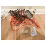 TROUBLE LIGHT AND BROWN EXTENSION CORD