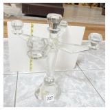 5 ARM SHANNON CRYSTAL CANDELABRA 14" H X 14" VERY