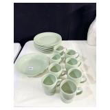 HOSPITALITY COLLECTION LIGHT GREEN DISH SET