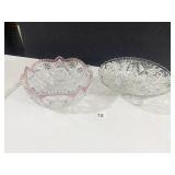 CUT GLASS BOWL, FOOTED BOWL
