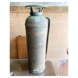 VINTAGE BRASS FIRE EXTINGUISHER